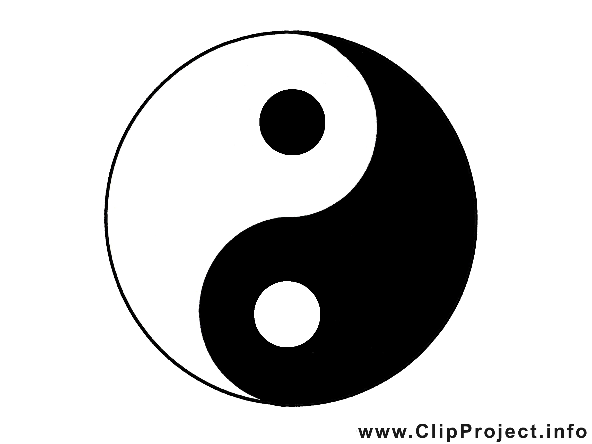 Yin yang noir et blanc image à télécharger gratuite