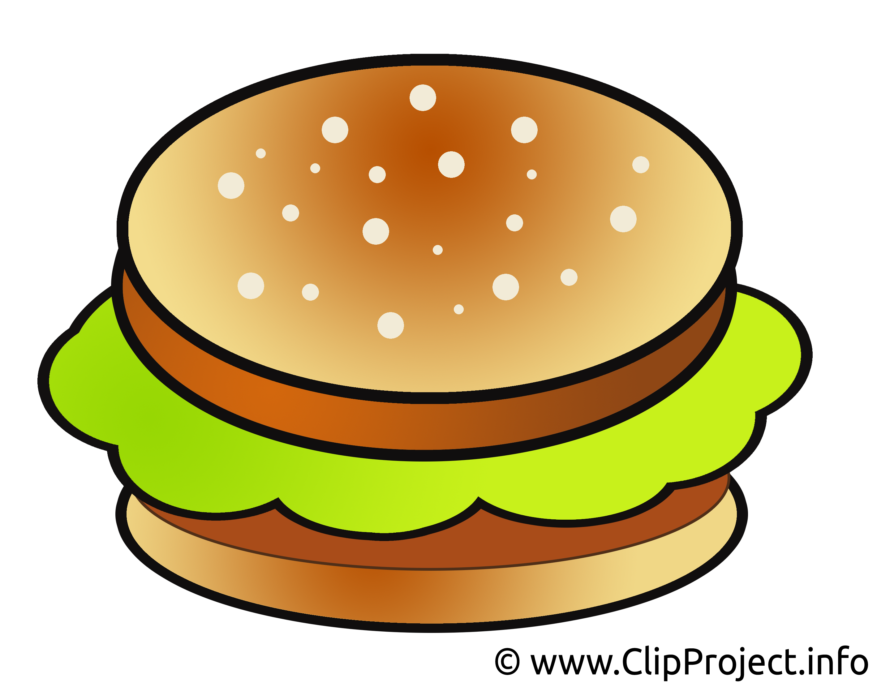 Hamburger clip arts - Nourriture illustrations