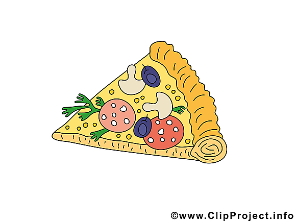 Morceau de pizza dessin - Nourriture clip arts gratuits
