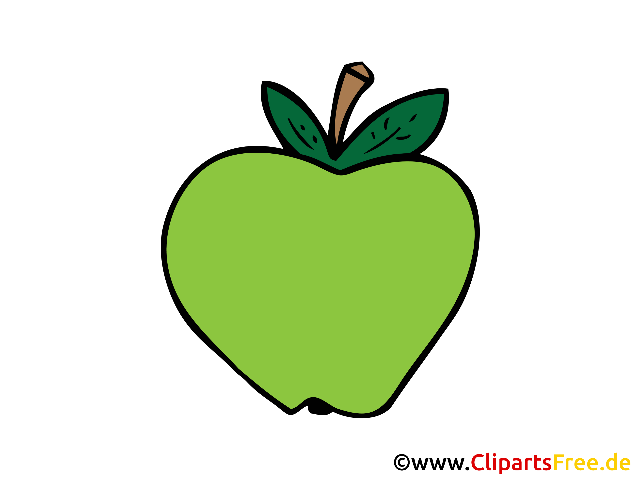 Pomme verte dessin gratuit - Nourriture image