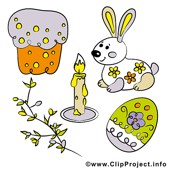 Bougie clipart - Pâques dessins gratuits