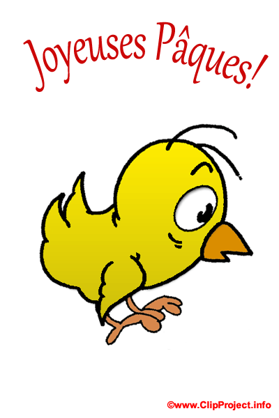 Joyeuses Paques poussin clipart telecharger gratuit