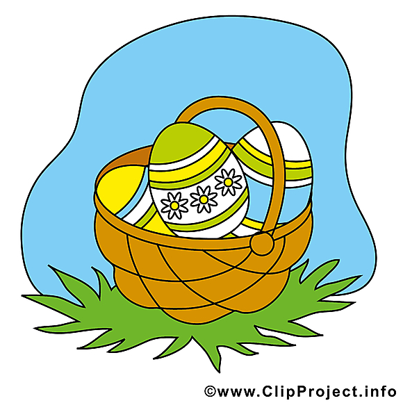 Panier dessins gratuits - Pâques clipart