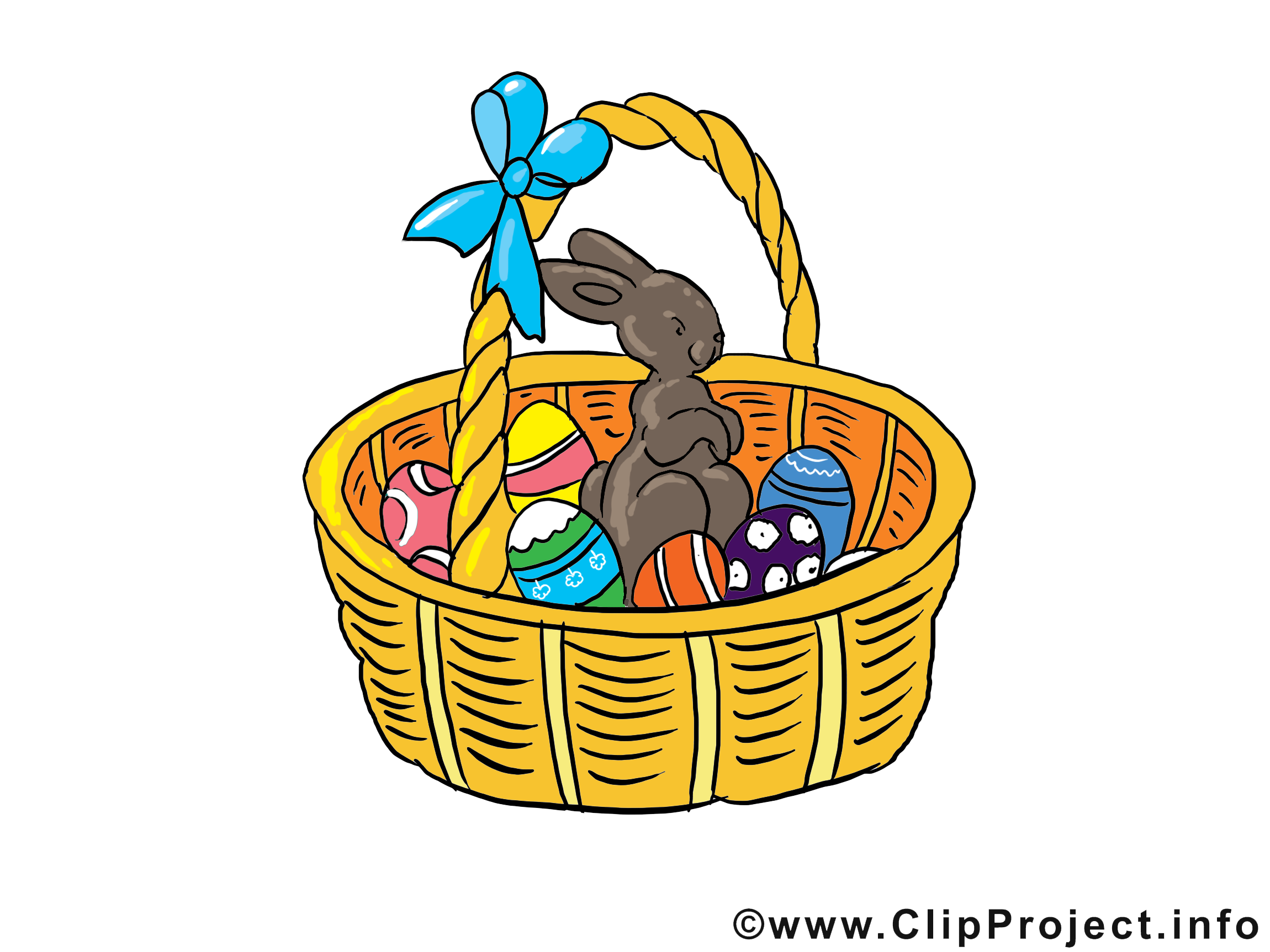 Panier illustration gratuite - Pâques clipart