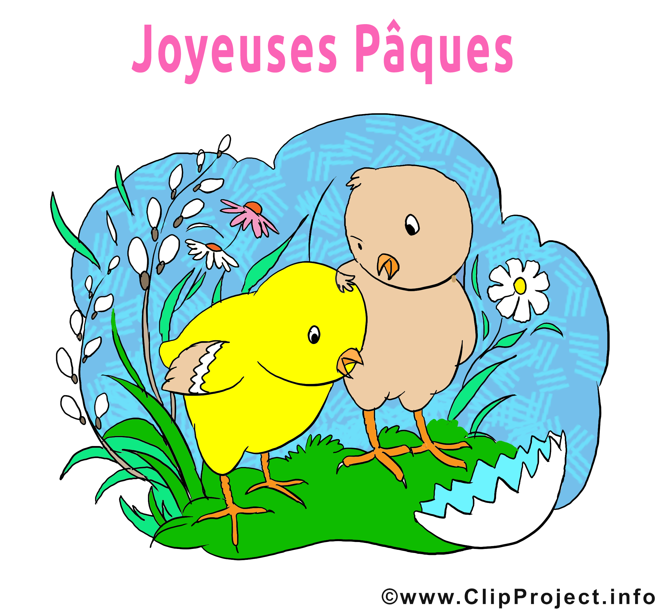 Poussins image à télécharger - Pâques clipart