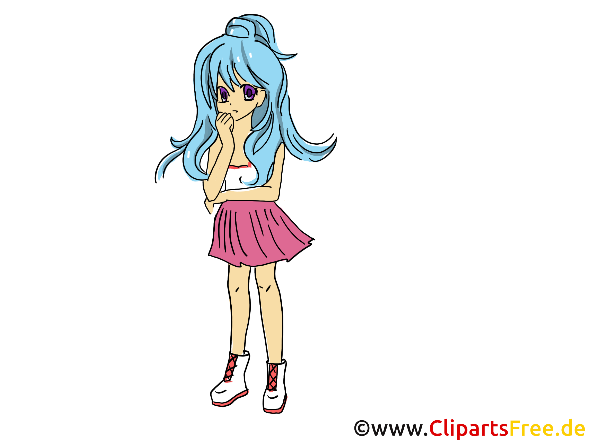 Anime clipart gratuit - Fille images