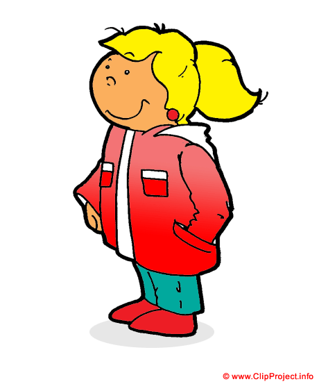 Fille en veste clipart gratuit