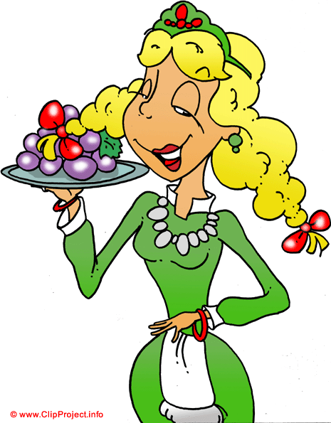 Fille et des fruits clipart gratuit