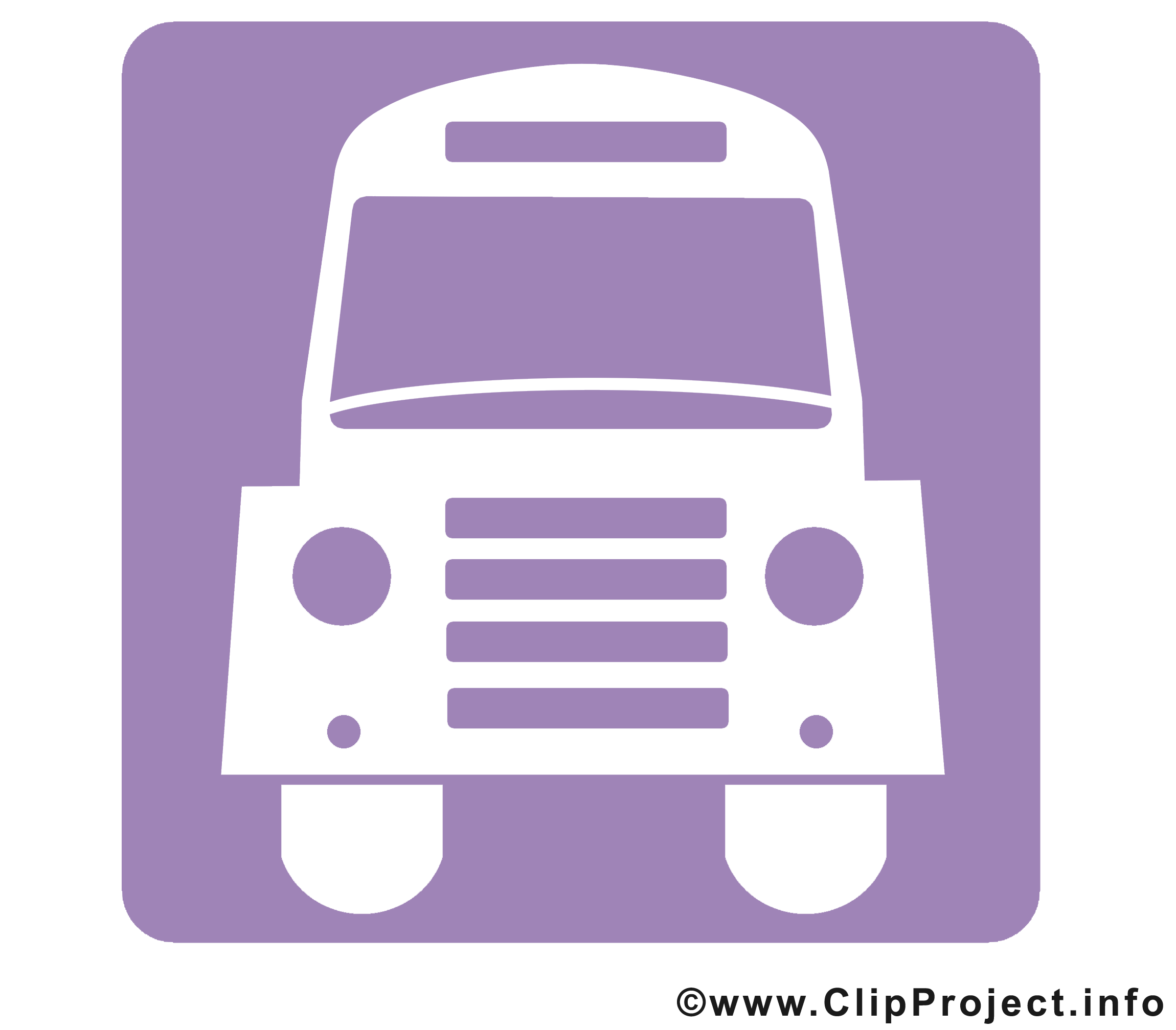 Bus clip arts gratuits - Pictogramme illustrations
