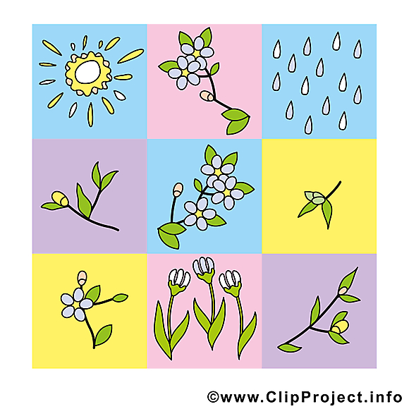 Illustration gratuite printemps  clipart