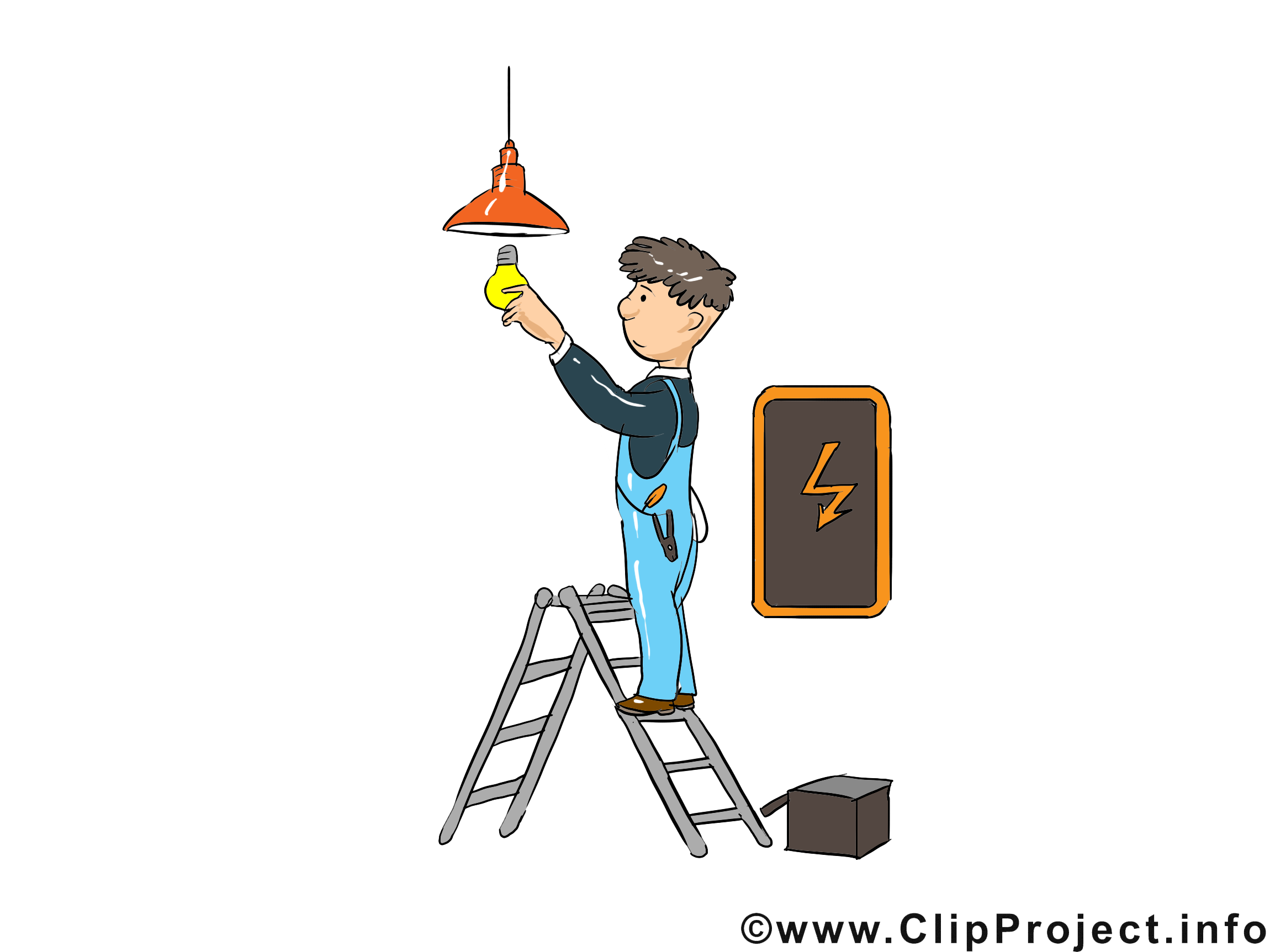Électricien illustration gratuite - Métier clipart