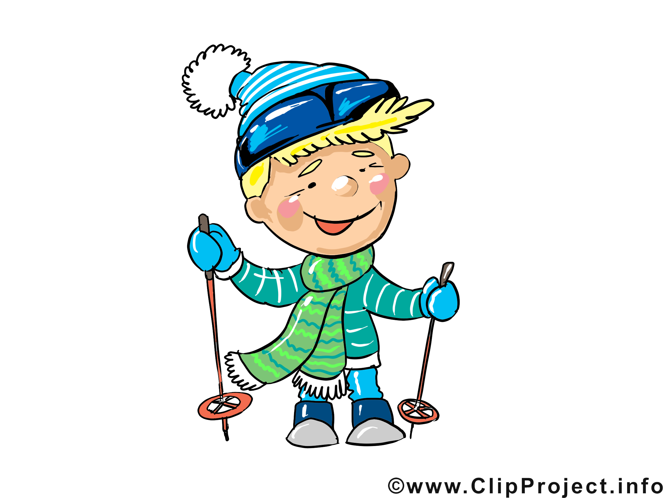 Skieur dessin gratuit - Profession clip arts