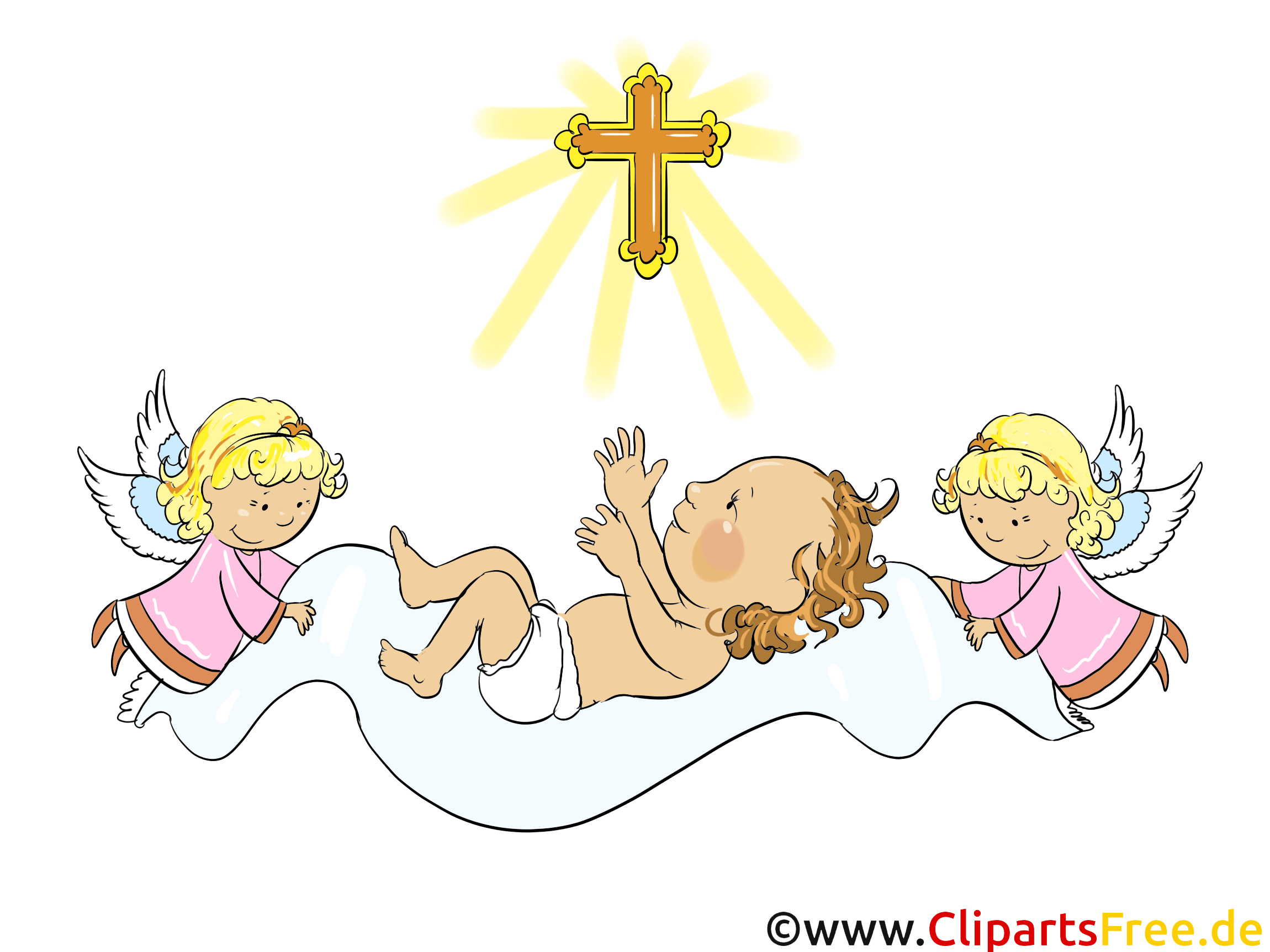 Bébé clip arts gratuits - Baptême illustrations