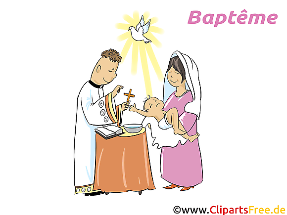 Prêtre clip art gratuit – Baptême  images gratuites