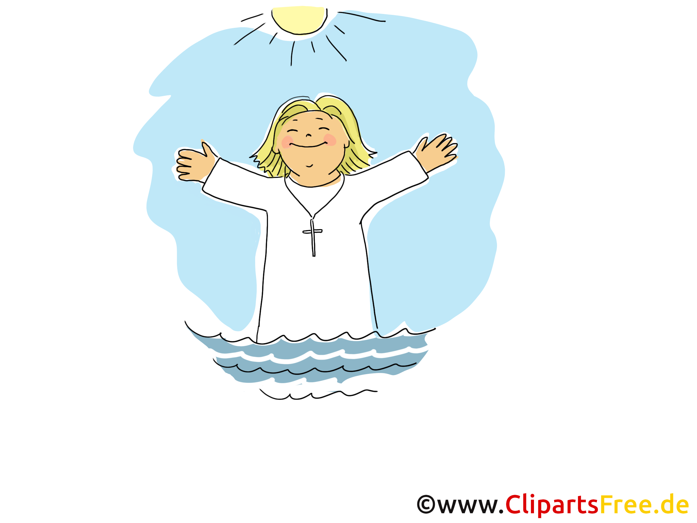 Prêtre clipart gratuit - Baptême dessins gratuits