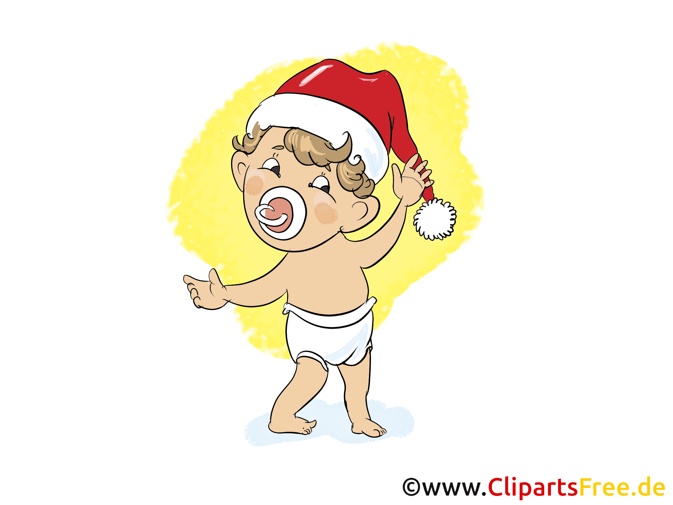 Bébé Santa image gratuite – Bonne année cliparts