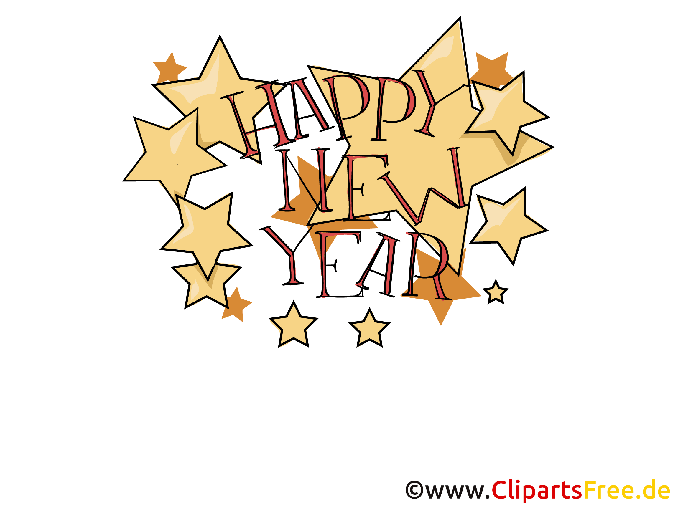 Bonne année, Clipart