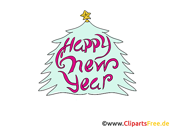 Happy New Year Clipart, eCard, Image