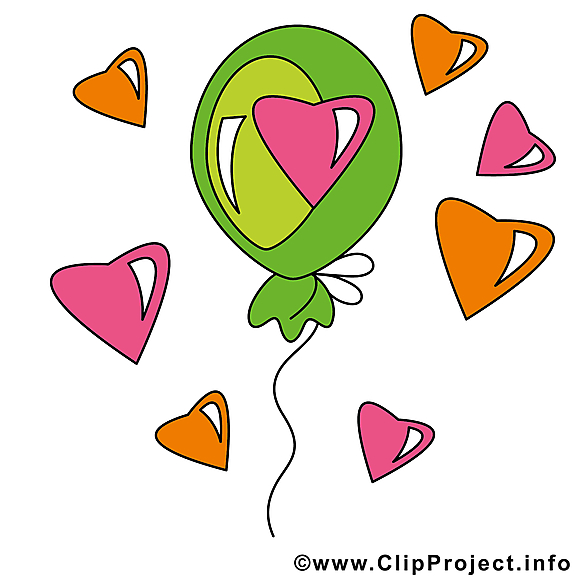Ballon dessin à télécharger - Saint-Valentin images