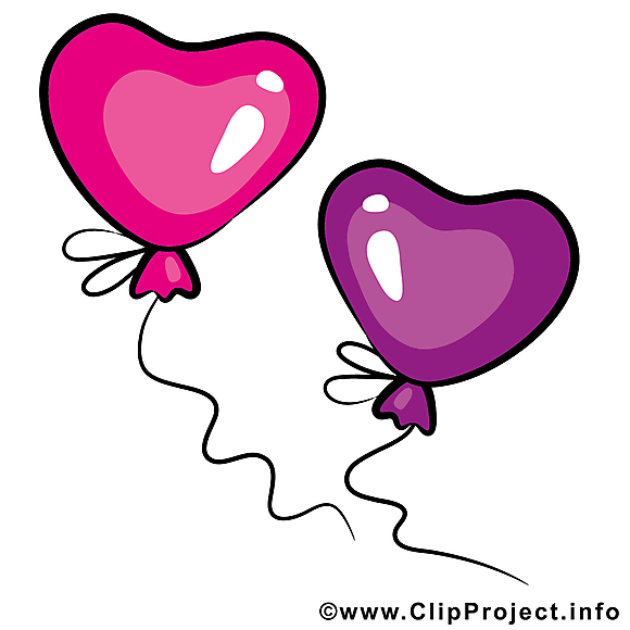 Ballons clipart gratuit -  Saint-Valentin dessins