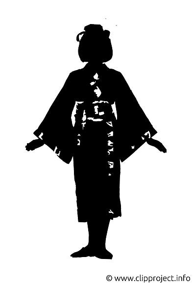 Geisha image gratuite - Silhouette illustration