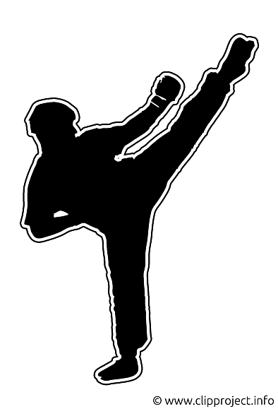Kickboxer dessins - Silhouette clipart gratuit