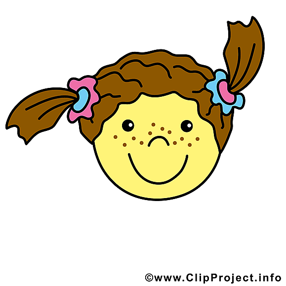 Fille smiley illustration gratuite