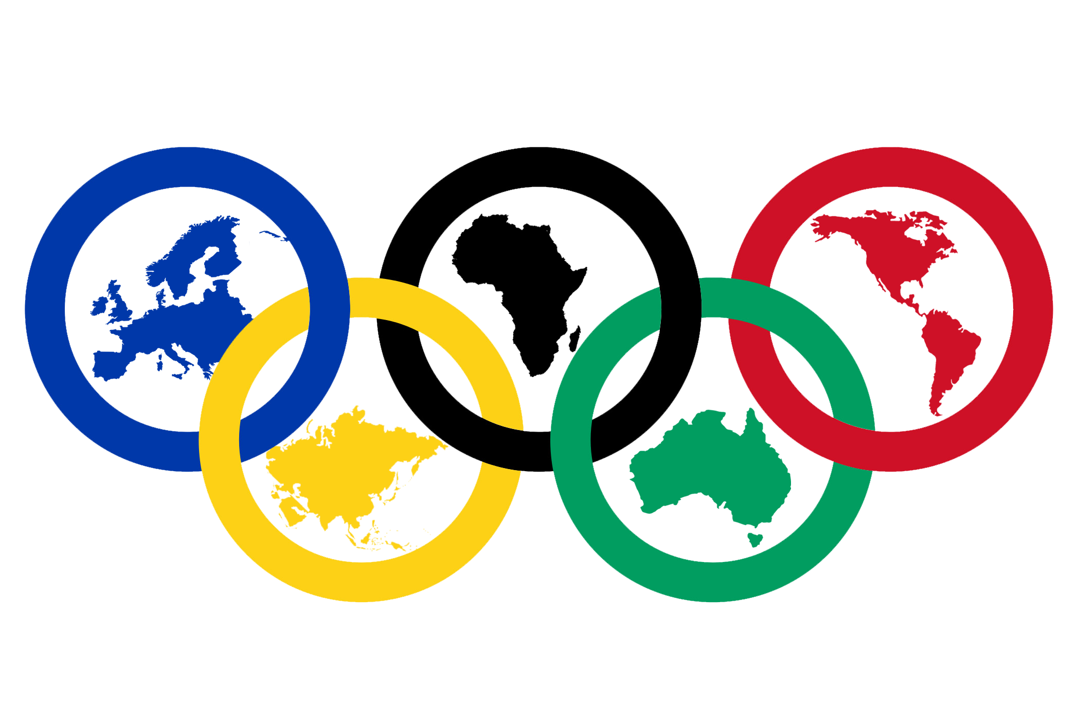 2021 Anneaux Olympiques avec Continents Signification Illustration PNG