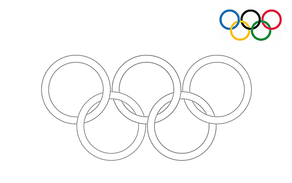 Anneaux olympiques 2021 pour imprimer et colorier des cliparts