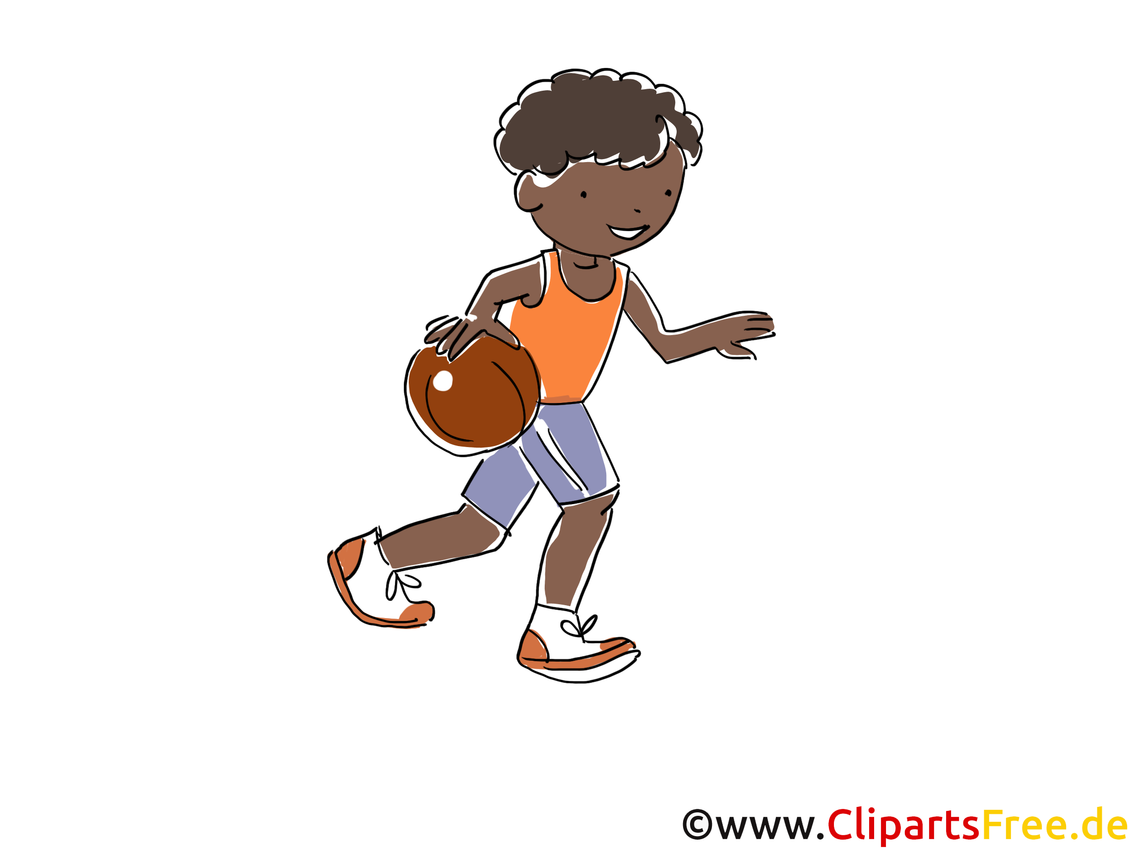 Basket-ball image gratuite - Enfant balle illustration