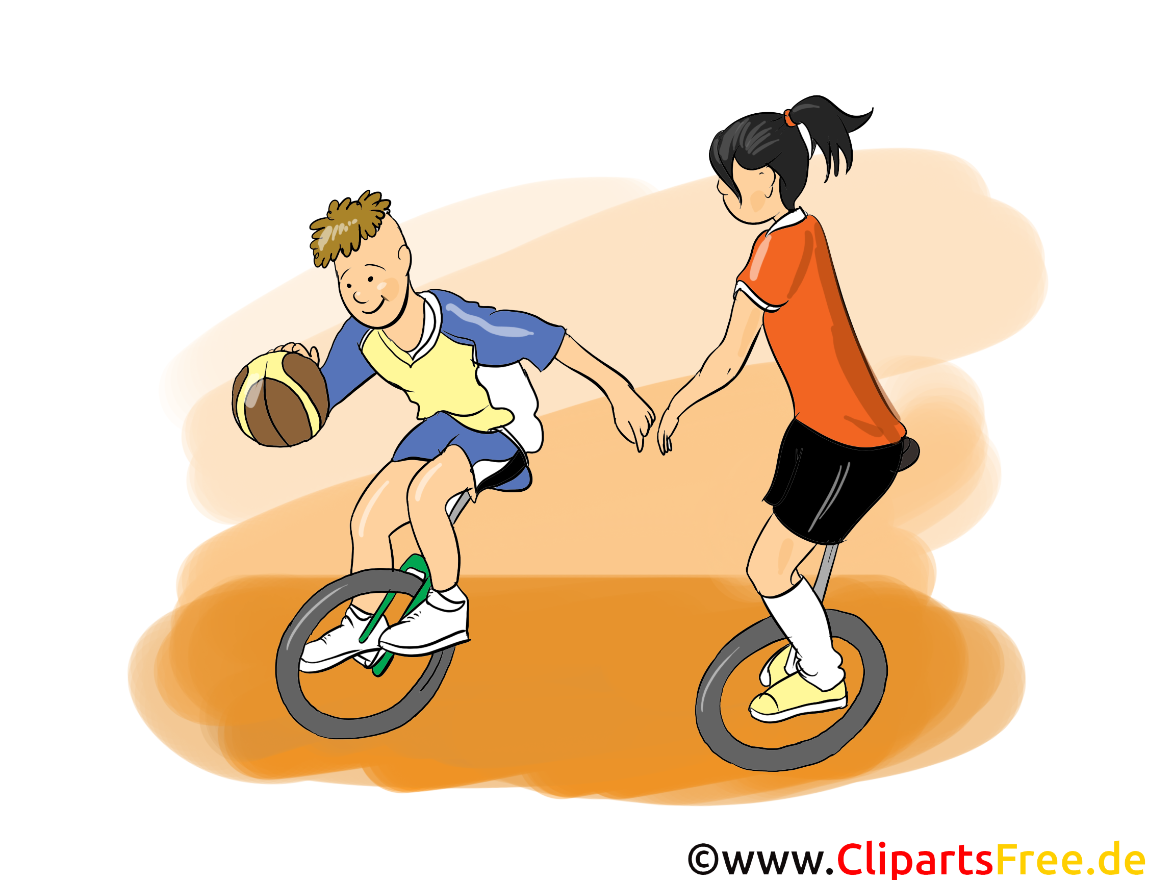 Basket-ball sur monocycle dessins gratuits