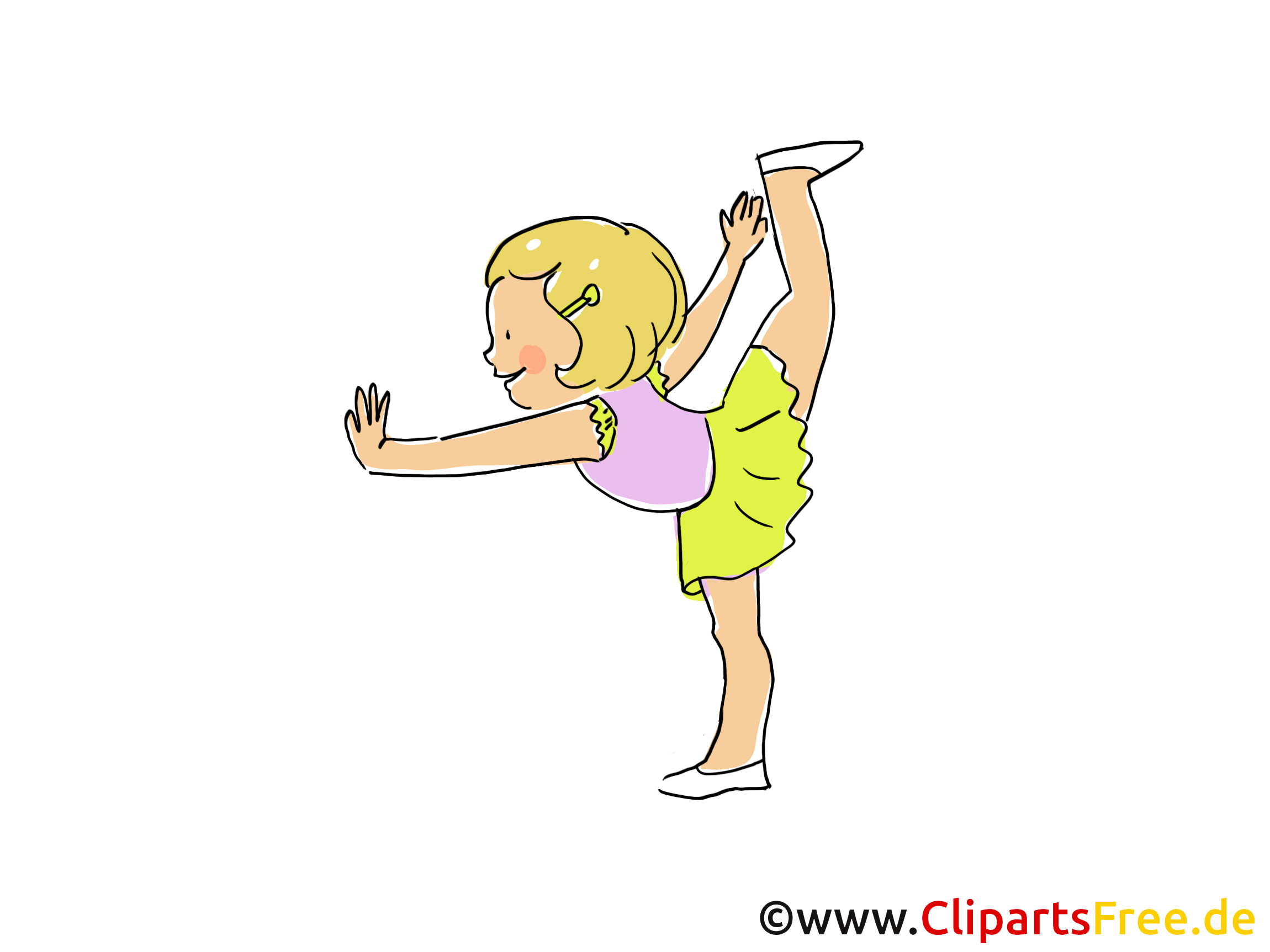 Gymnaste illustration gratuite - Athlète clipart