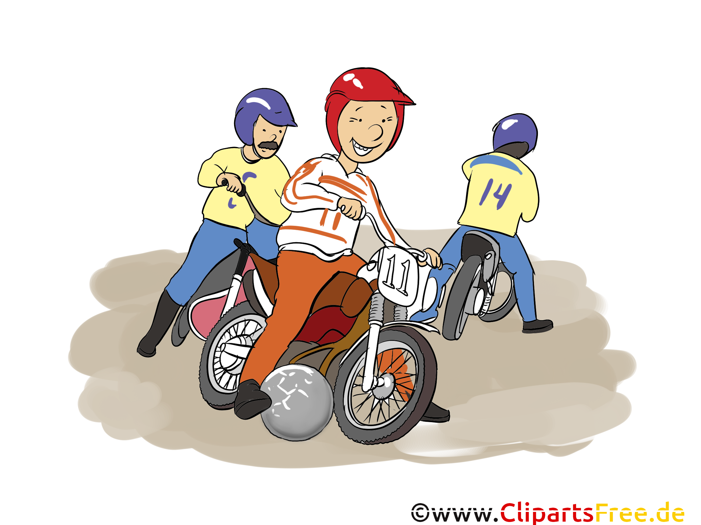 Motoball clip arts gratuits illustrations