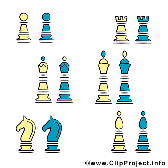 Pièces d'échecs images clip art gratuit