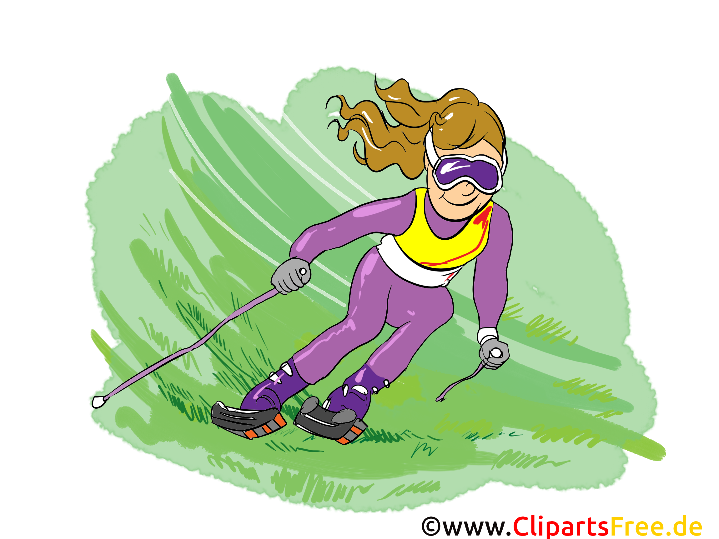 Ski sur herbe illustration images gratuites