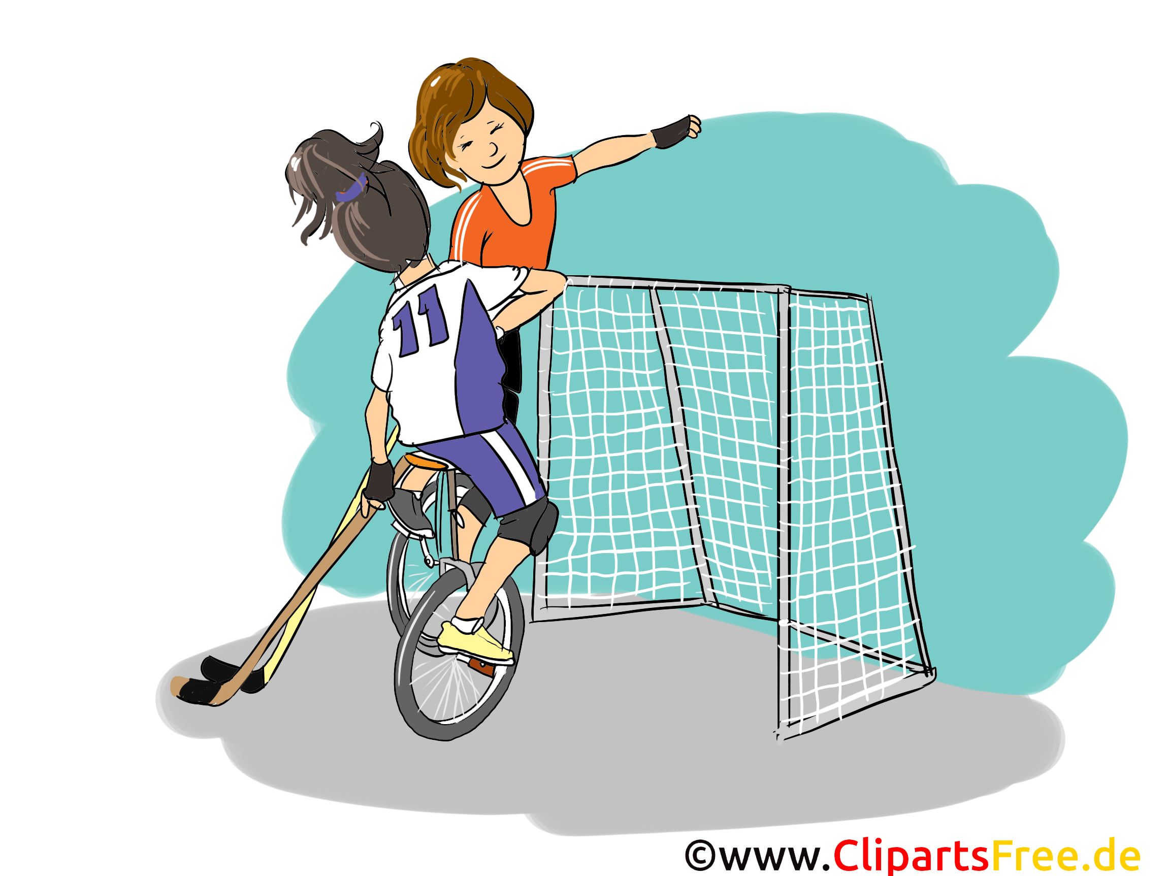 Unicycle hockey clip art gratuit