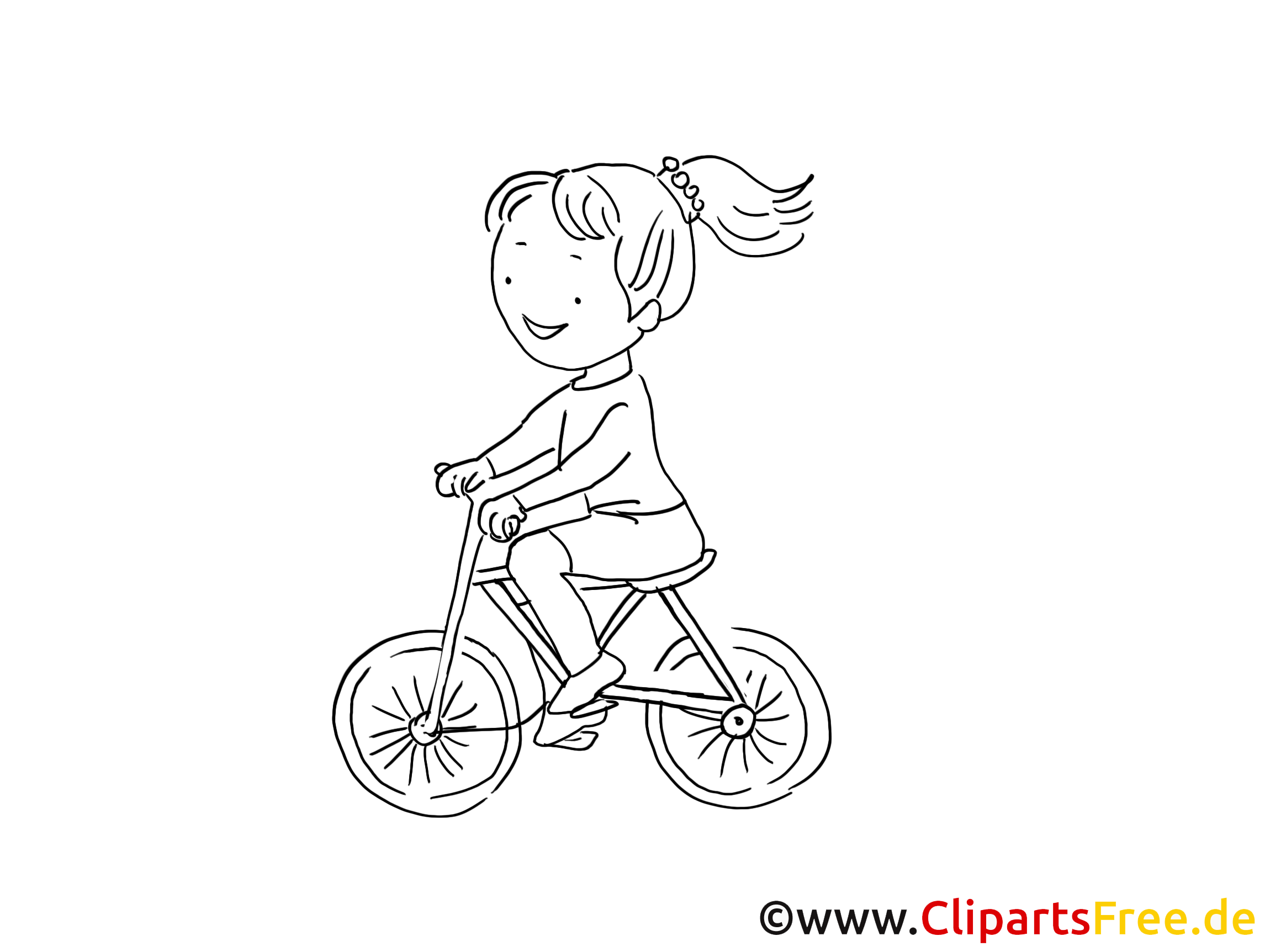 Vélo dessin à imprimer - Bicyclette cliparts