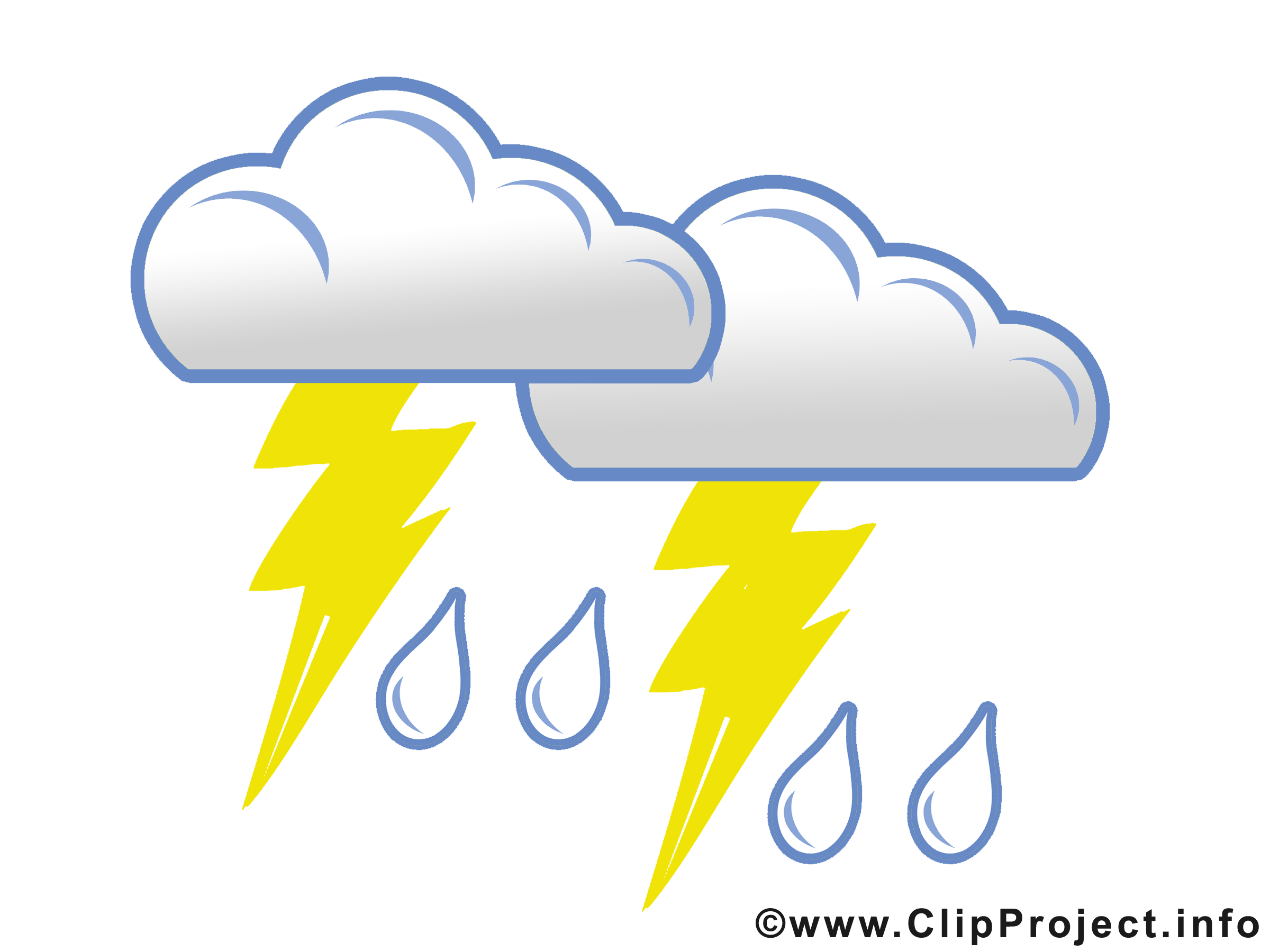 Foudre image gratuite - Pluie cliparts