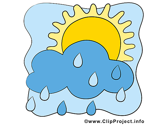 Pluie illustration gratuite - Soleil clipart