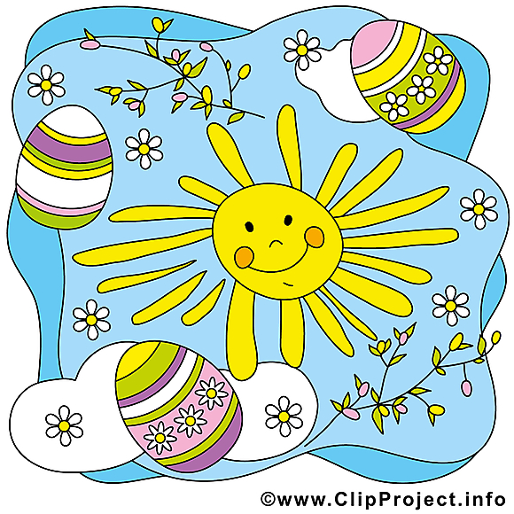 Soleil image gratuite – Pâques clipart