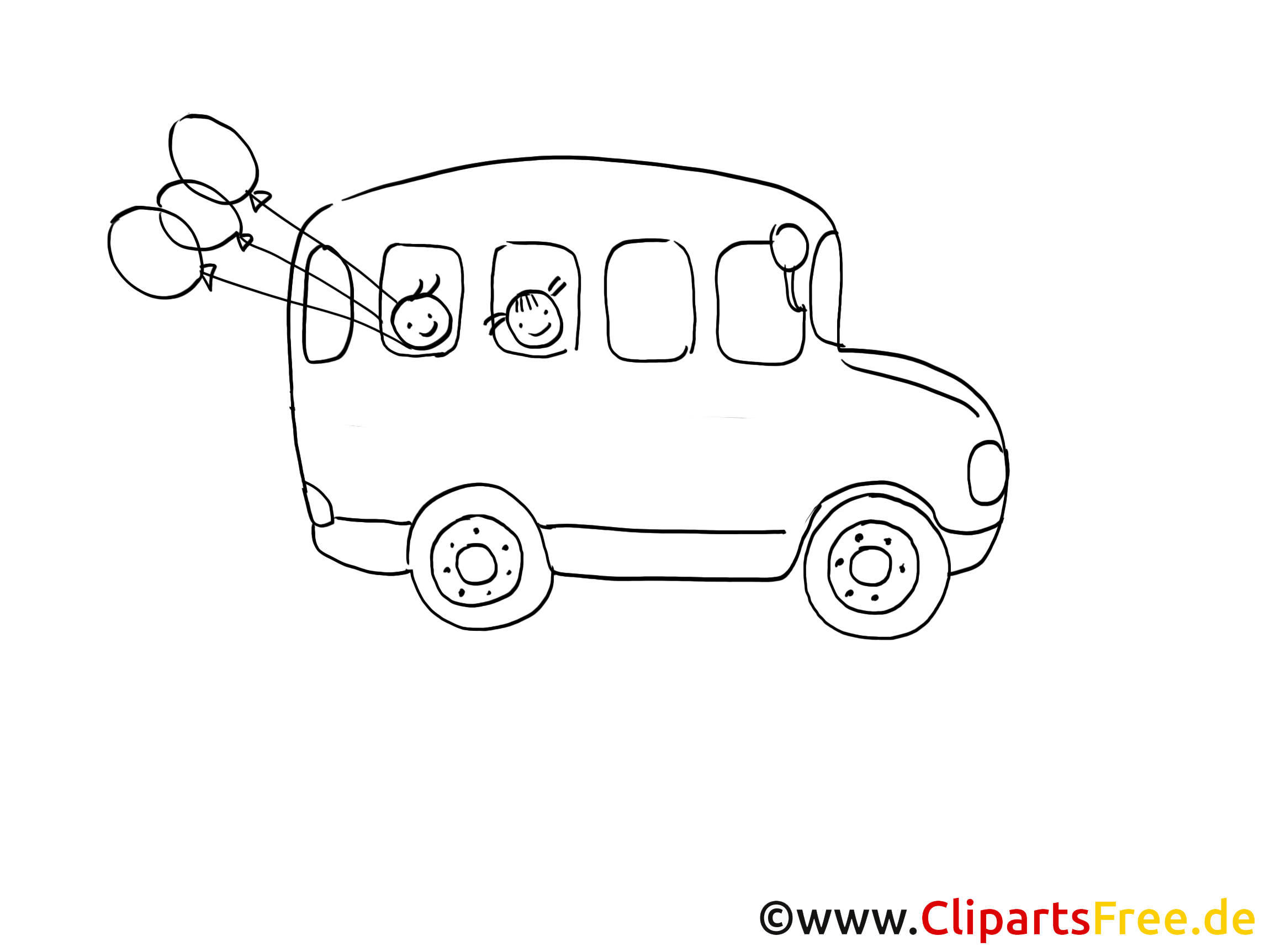 Bus scolaire image à imprimer clipart