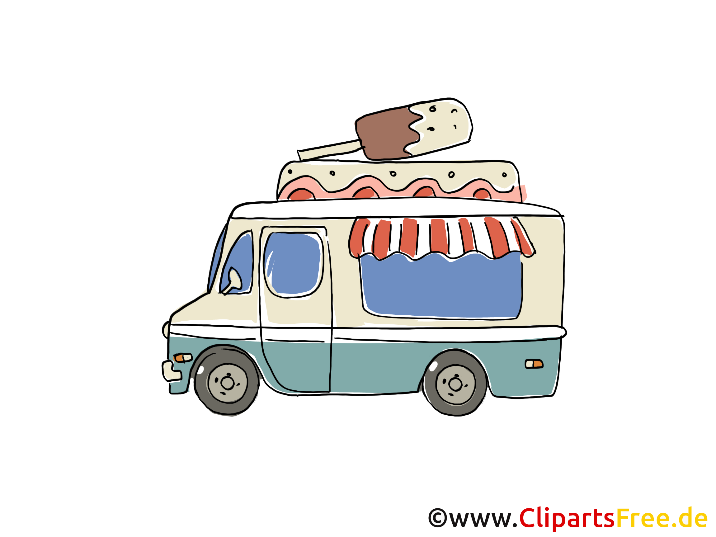 Camion de crème glacée clip art gratuit dessin