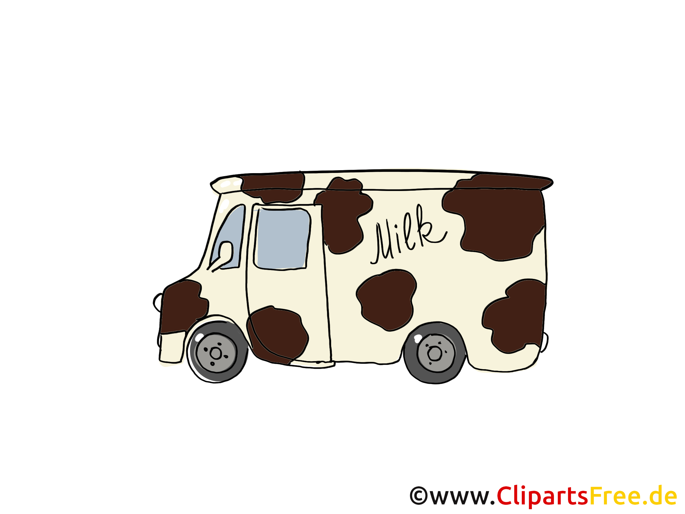 Camionnette du laitier illustration gratuite clipart