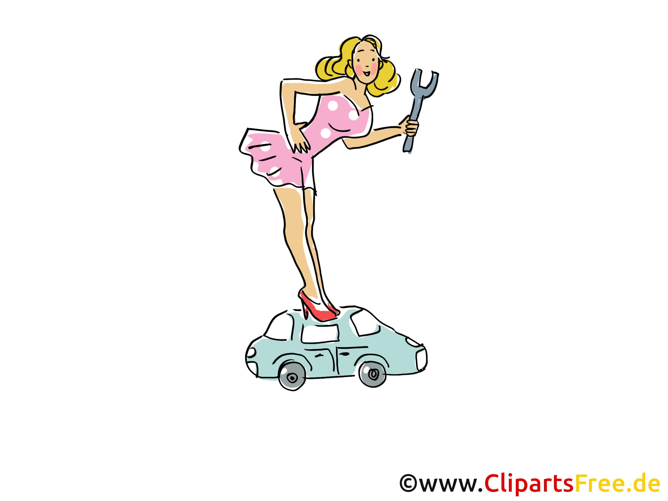 Mécanicienne clipart gratuit - Voiture images