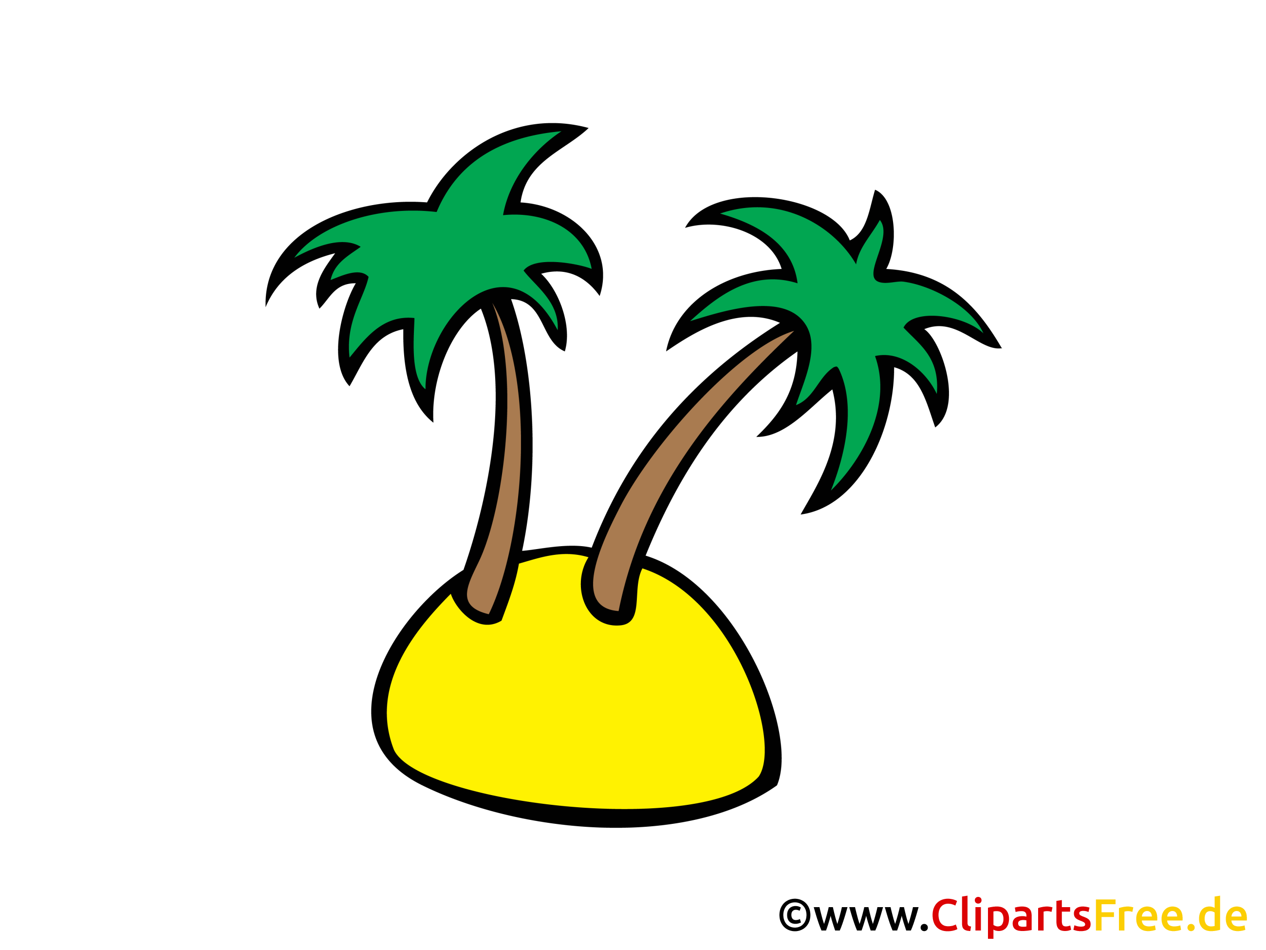 Île image à télécharger - Palmier clipart