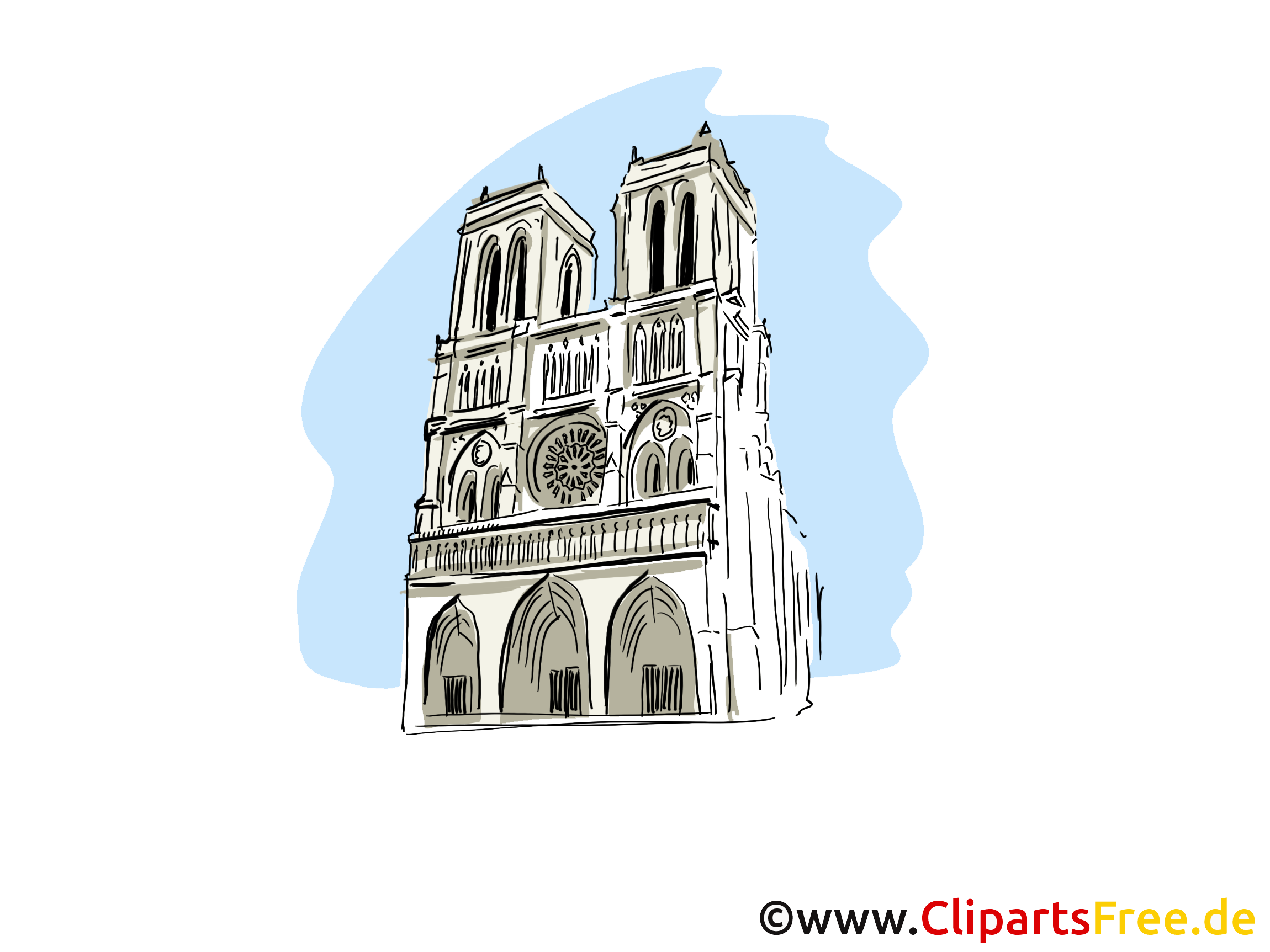 Notre Dame de Paris clip art gratuit - Paris image
