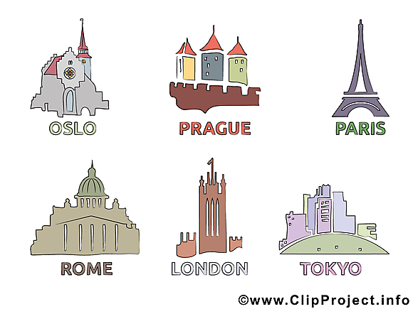 Paris Londres dessin - Prague Rome images