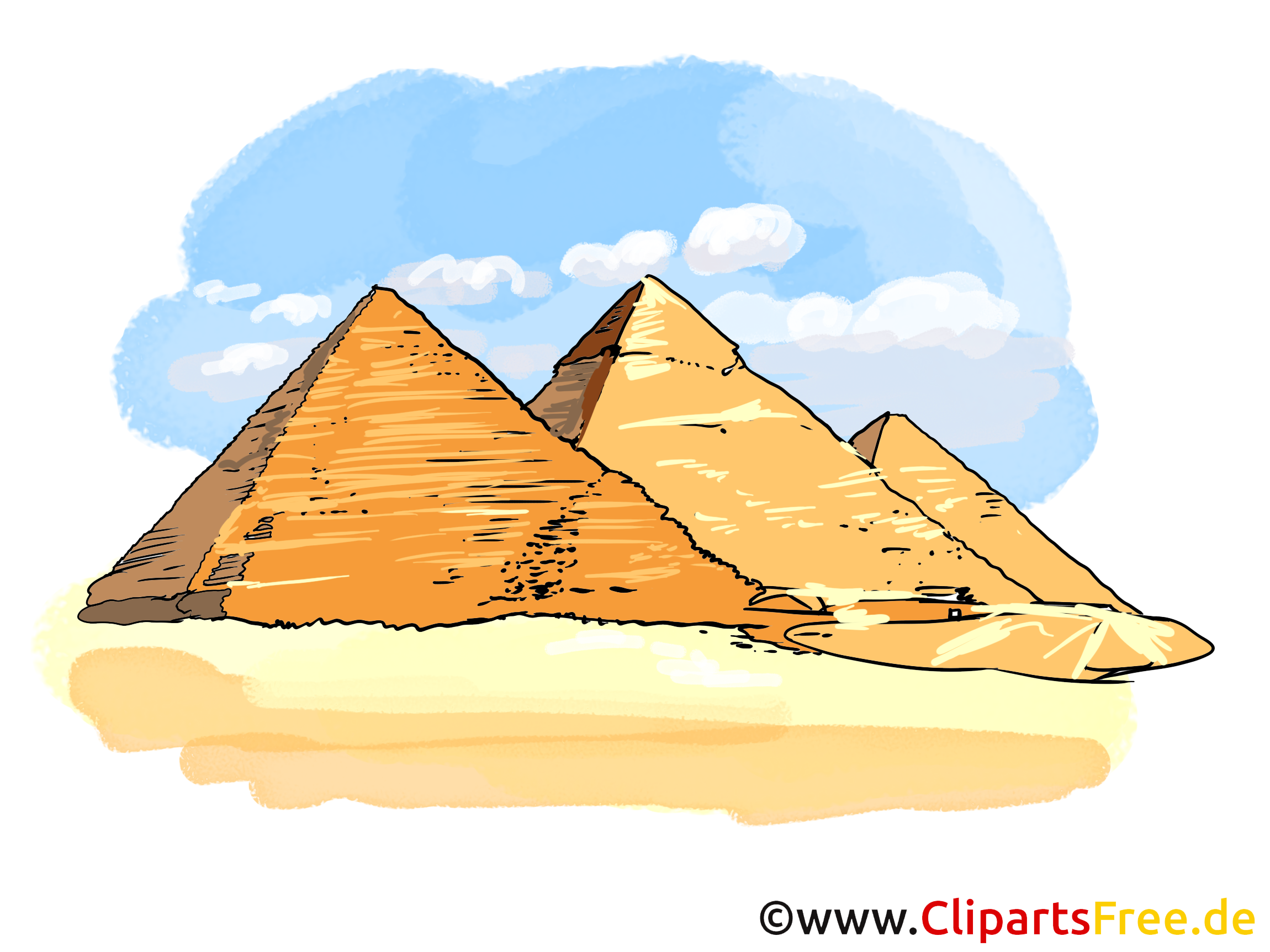 Pyramides clipart gratuit - Egypte cartes gratuites