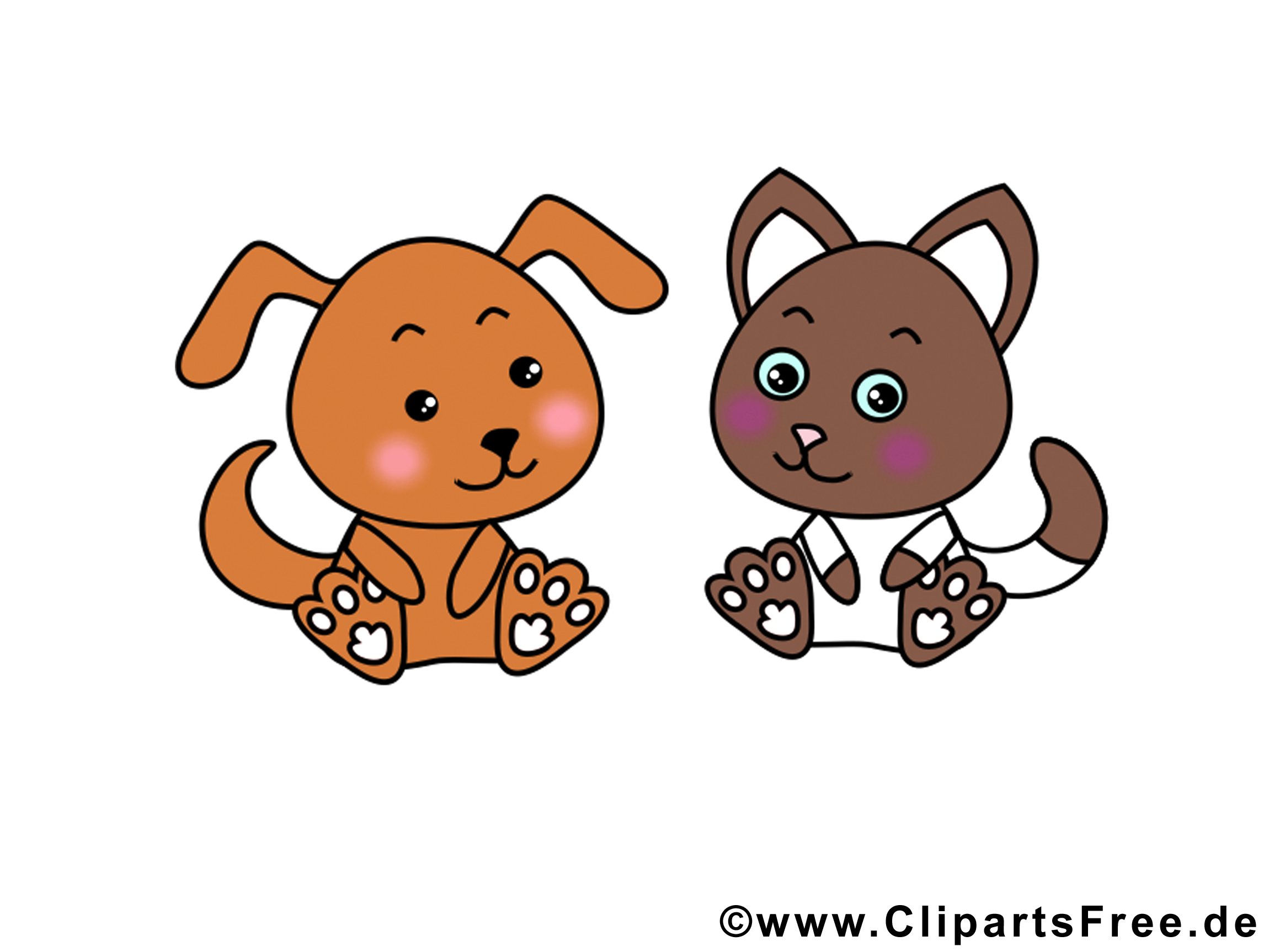 Chien chat images gratuites – Animal clipart