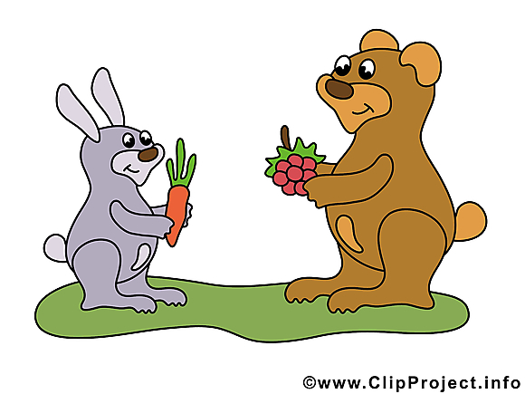 Lapin ours clip art gratuit – Animal dessin